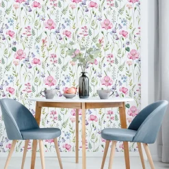 Online Muralo Papier Peint Intissé Pour Salon FLEURS Coquelicots Feuilles Nature
