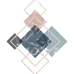 Ambiance Sticker Papier peint intissé pré-encollé fresques géantes - FRESQUE COMPOSITION GÉOMÉTRIQUE CHIC - 150x120cm* Papier Peint Art Déco