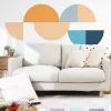 Clearance Ambiance Sticker Papier peint intissé pré-encollé fresques géantes - CERCLES ABSTRAITS - 90x90cm