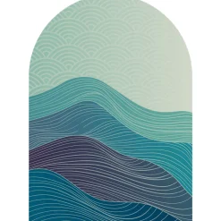 Ambiance Sticker Papier peint intissé pré-encollé fresques géantes - ARCHE VAGUES ABSTRAITES EN OCÉAN - 85x60cm* Papier Peint Géométrique