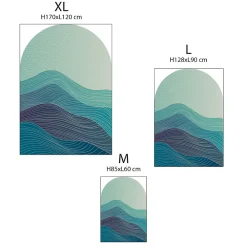 Ambiance Sticker Papier peint intissé pré-encollé fresques géantes - ARCHE VAGUES ABSTRAITES EN OCÉAN - 85x60cm* Papier Peint Géométrique
