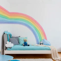 Discount Ambiance Sticker Papier peint intissé pré-encollé fresques géantes - FRESQUE ARC-EN-CIEL AQUARELLE - 125x60cm