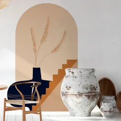 Ambiance Sticker Papier peint intissé pré-encollé fresques géantes - ARCHE VASE GÉANT - 150x90cm* Papier Peint Art Déco