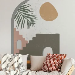 Ambiance Sticker Papier peint intissé pré-encollé fresques géantes - FRESQUE ARCHE VUE ÉGYPTIENNE - 87x60cm* Papier Peint Art Déco