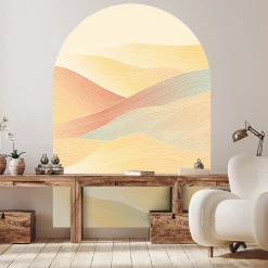 Outlet Ambiance Sticker Papier peint intissé pré-encollé fresques géantes - ARCHE COUCHER DE SOLEIL DÉSERTIQUE - 127x90cm