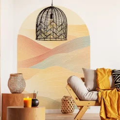Outlet Ambiance Sticker Papier peint intissé pré-encollé fresques géantes - ARCHE COUCHER DE SOLEIL DÉSERTIQUE - 127x90cm