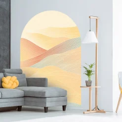Outlet Ambiance Sticker Papier peint intissé pré-encollé fresques géantes - ARCHE COUCHER DE SOLEIL DÉSERTIQUE - 127x90cm