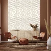 Hot Ambiance Sticker Papier peint intissé pré-encollé - MOTIF GÉOMÉTRIQUE SCANDINAVE - 1 rouleau de 300x60cm