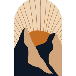 Ambiance Sticker Papier peint intissé pré-encollé fresques géantes - ARCHE MONTAGNES AU CRÉPUSCULE - 200x120cm