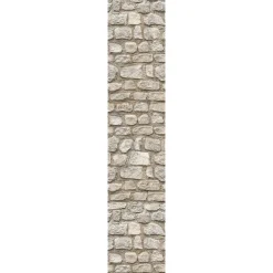 Ambiance Sticker Papier peint intissé pré-encollé - MUR DE PIERRE GRISE - 1 rouleau de 300x60cm* Papier Peint Imitant
