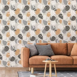Clearance Ambiance Sticker Papier peint intissé pré-encollé - ART MODERNE GRIBOUILLES - 1 rouleau de 300x60cm