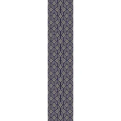 Ambiance Sticker Papier peint intissé pré-encollé - FORMES GÉOMÉTRIQUE CHIC BLEU FONCÉ - 1 rouleau de 300x60cm* Papier Peint Géométrique