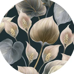 Ambiance Sticker Papier peint intissé pré-encollé fresques géantes - FRESQUE FLEURS LYS DE PAIX - 60x60cm* Papier Peint Fleuri