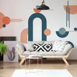 Discount Ambiance Sticker Papier peint intissé pré-encollé fresques géantes - ARCHES ART MODERNE ET DEMI CERCLES - 160x120cm