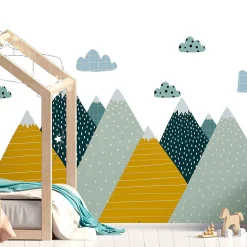 Ambiance Sticker Papier peint intissé pré-encollé fresques géantes - MONTAGNES SCANDINAVES ZISKA - 80x120cm* Papier Peint Art Déco