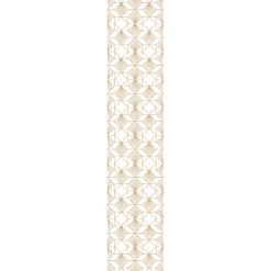 Ambiance Sticker Papier peint intissé pré-encollé - MOTIF ART DÉCO GÉOMÉTRIQUE BLANC - 1 rouleau de 300x60cm* Papier Peint Art Déco