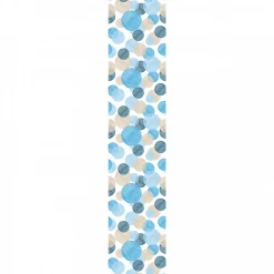 Clearance Ambiance Sticker Papier peint intissé pré-encollé - BOHÈME ETHNIQUE CERCLES BLEUS - 1 rouleau de 300x60cm