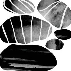 Ambiance Sticker Papier peint intissé pré-encollé fresques géantes - GALETS - 60x60cm