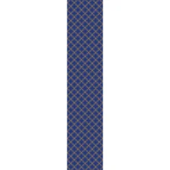 Discount Ambiance Sticker Papier peint intissé pré-encollé - RÉTRO ORNEMENTS BLEU ET JAUNE - 1 rouleau de 300x60cm
