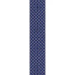 Discount Ambiance Sticker Papier peint intissé pré-encollé - RÉTRO ORNEMENTS BLEU ET JAUNE - 1 rouleau de 300x60cm