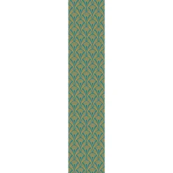 Ambiance Sticker Papier peint intissé pré-encollé - SCANDINAVE ART DÉCO BLEU CANARD - 1 rouleau de 300x60cm* Papier Peint Art Déco