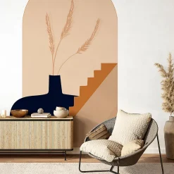 Ambiance Sticker Papier peint intissé pré-encollé fresques géantes - ARCHE VASE GÉANT - 100x60cm* Papier Peint Art Déco