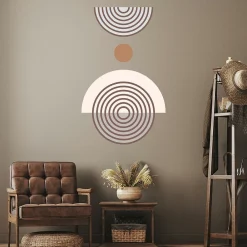 Ambiance Sticker Papier peint intissé pré-encollé fresques géantes - FRESQUE COMPOSITION GÉOMÉTRIQUE ÉQUILIBRE - 75x60cm* Papier Peint Art Déco