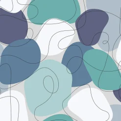 Envy Papier peint intissé The blues lignes géométriques bleu L.1000 x l.52cm* Papier Peint Pour Chambre|Papier Peint Pour Salon