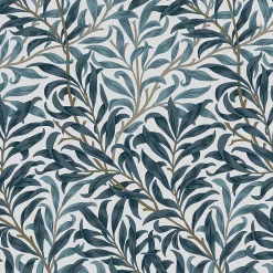 Clearance William Morris Papier peint intissé Willow imprimé feuillage bleu L.1000 x l.52cm