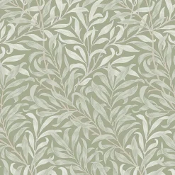 William Morris Papier peint intissé Willow bought sage imprimé feuillage vert sauge L.1000 x l.52cm* Papier Peint Pour Couloir