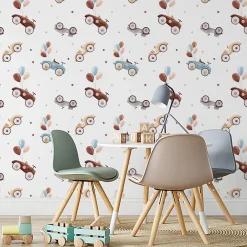 Outlet Muralo Papier Peint Intisse VOITURES Ballons Etoiles Colorees Pour Chambre D'Enfant
