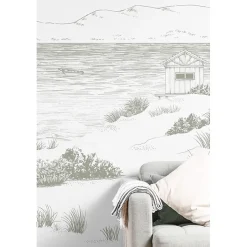 99DECO Papier peint panoramique - Cap Ferret - Vert - intissé : 150g/m² - 9 lés : 432x270cm* Papier Peint Panoramique