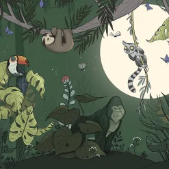 Acte Déco Papier peint panoramique enfant Jungle s, 255 x 250cm*Enfant Papier Peint Enfant