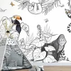 Acte Déco Papier peint panoramique enfant Jungle, Couleurs 150 x 250cm*Enfant Papier Peint Enfant