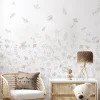 Acte Déco Papier peint panoramique enfant Danse des Feuilles, Gris clair 525 x 250cm*Enfant Papier Peint Enfant