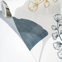 99DECO Papier peint panoramique - Gingko - Multicolore - intissé : 150g/m² - 5 lés : 240x270cm* Papier Peint Panoramique