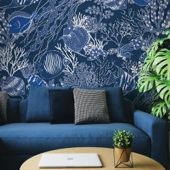 Acte Déco Papier peint panoramique enfant En apnée, Bleu 525 x 250cm*Enfant Papier Peint Enfant