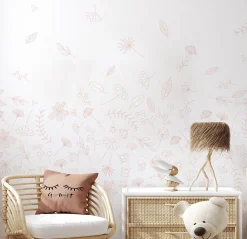 Acte Déco Papier peint panoramique enfant Danse des Feuilles, Beige 525 x 250cm*Enfant Papier Peint Enfant
