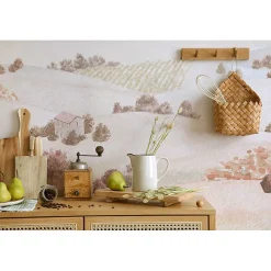 99Deco Papier peint panoramique - Campagne - Rouge - intissé : 150g/m² - 7 lés : 336x270cm* Papier Peint Panoramique