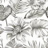 Discount Grandeco Papier peint panoramique wild lillies noir et blanc L.280 x l.159 cm