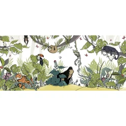 Acte Déco Papier peint panoramique enfant Jungle couleurs clair 170x250cm*Enfant Papier Peint Enfant