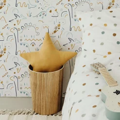 Acte Déco Papier peint panoramique enfant Dinosaures Lines, Terra cotta 225 x 250cm*Enfant Papier Peint Enfant