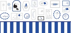 Acte Déco Papier peint panoramique enfant Petits Explorateurs, Bleu 150 x 250cm*Enfant Papier Peint Enfant