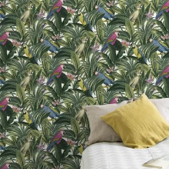 Papier peint papier duplex Cleome multicolore* Papier Peint Naturel Et Tropical|Papier Peint Pour Couloir