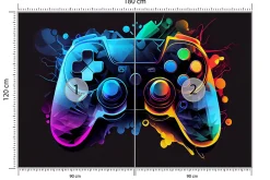 Clearance Muralo Papier Peint Photo MANETTE DE JEU Abstraction Pour Chambre D'Adolescent 180cm x 120cm
