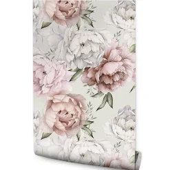 Outlet Muralo Papier Peint PIVOINES Feuilles Nature Pour La Chambre