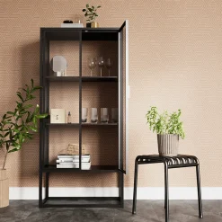 GoodHome Papier peint pré-encollé vinyle intissé géométrique Easy Roll Bamford rose l.53 x H.1005 cm* Papier Peint Pré-Encollé