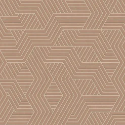 GoodHome Papier peint pré-encollé vinyle intissé géométrique Easy Roll Bamford rose l.53 x H.1005 cm* Papier Peint Pré-Encollé