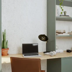 Discount GoodHome Papier peint pré-encollé vinyle intissé géométrique Easy Roll Brya noir l.53 x H.1005 cm