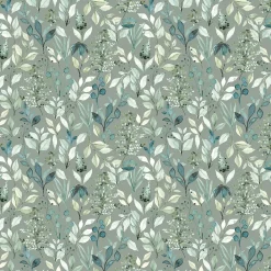 GoodHome Papier peint pré-encollé vinyle intissé fleuri Easy Roll Begonia vert l.53 x H.1005 cm* Papier Peint Fleuri|Papier Peint Pour Couloir